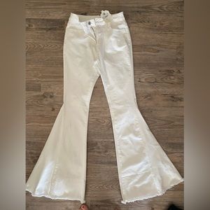Flare white denim